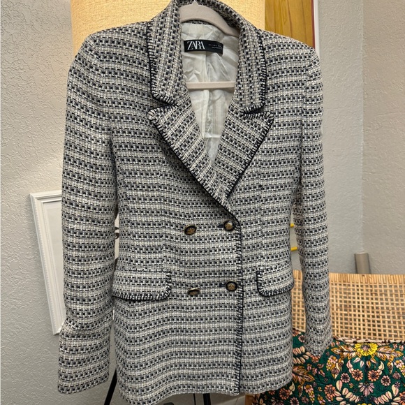Textured tweed blazer jacket - Picture 2 of 5